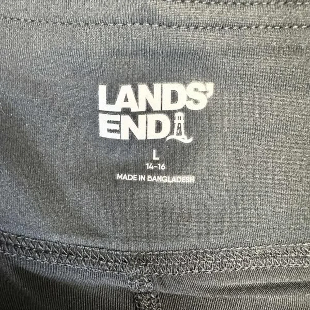 Lands' End Women's Black Athletic Skirt Size L Golf Tennis‎ Activewear
